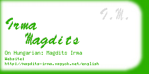 irma magdits business card